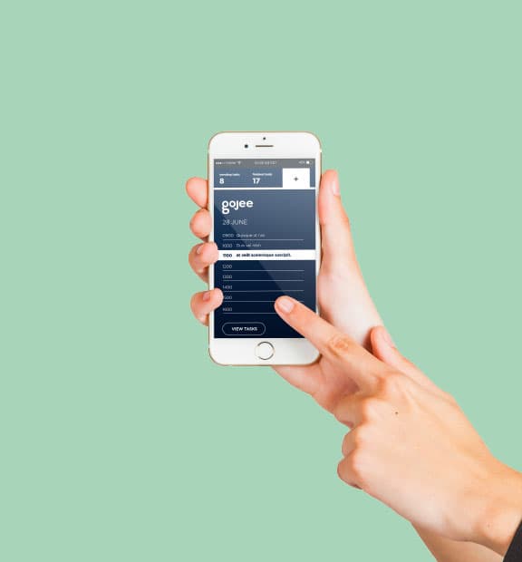 The Gojee app on a phone