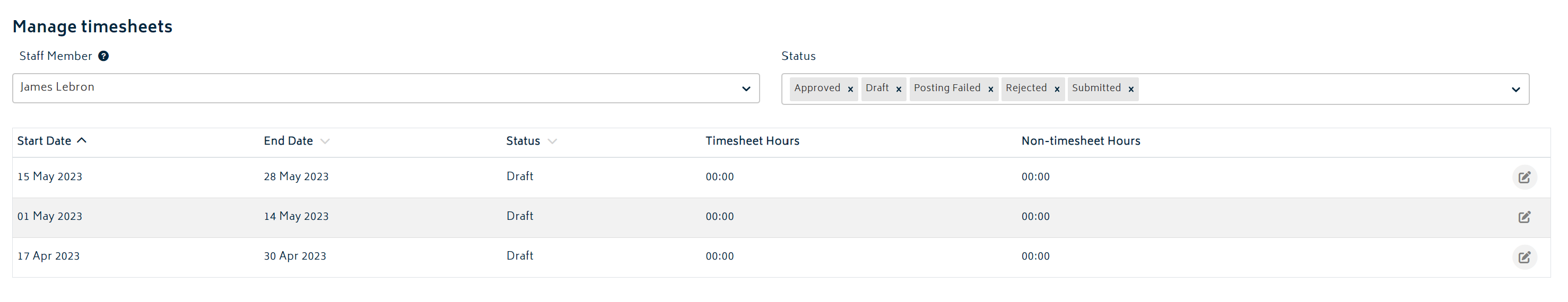 Prepare Xero Timesheets for Employees 4