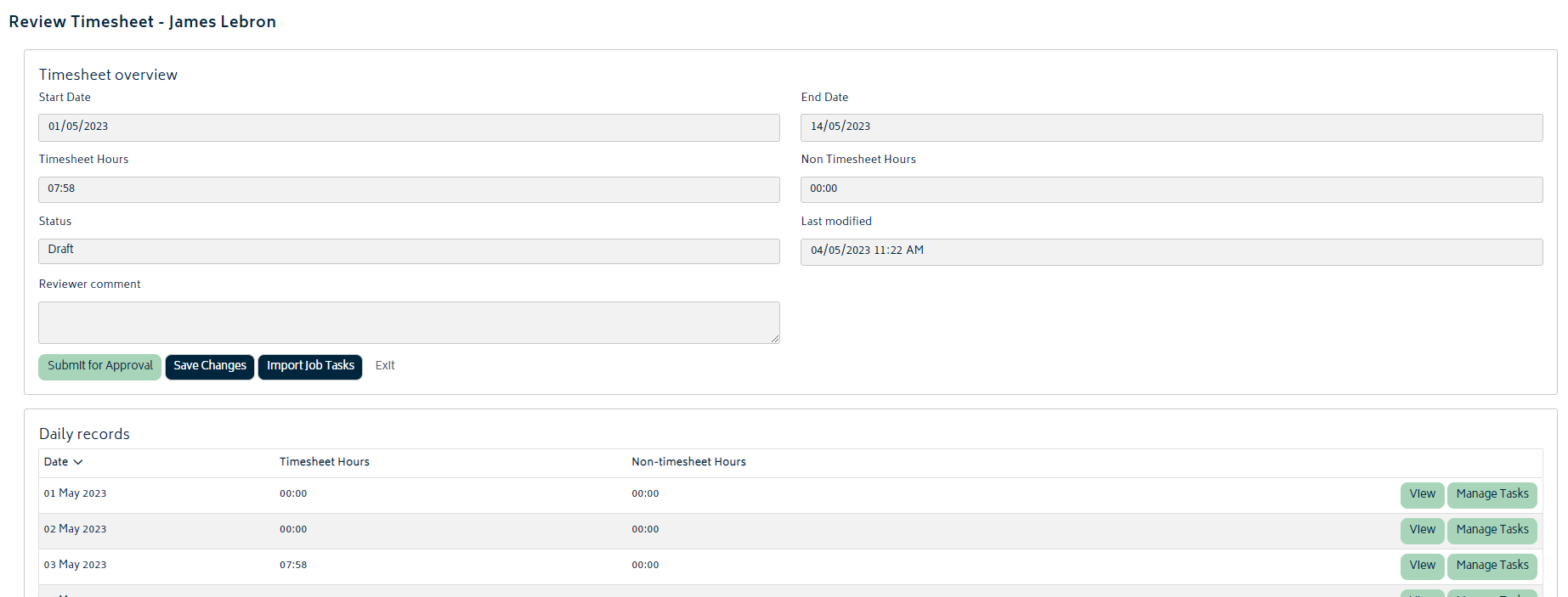 Prepare Xero Timesheets for Employees5