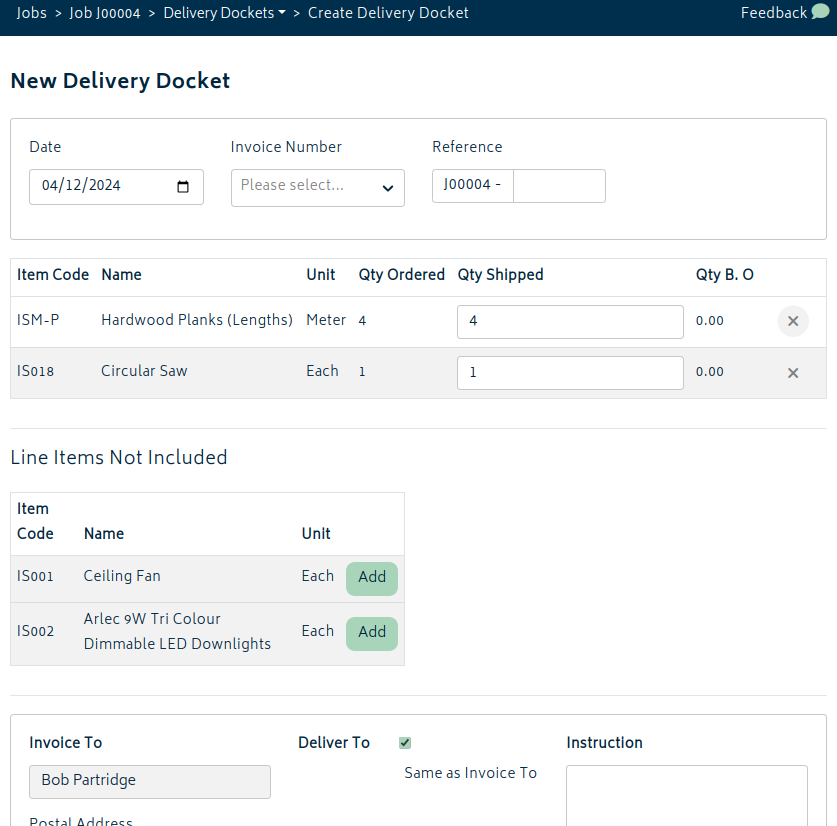 jobs delivery docket new