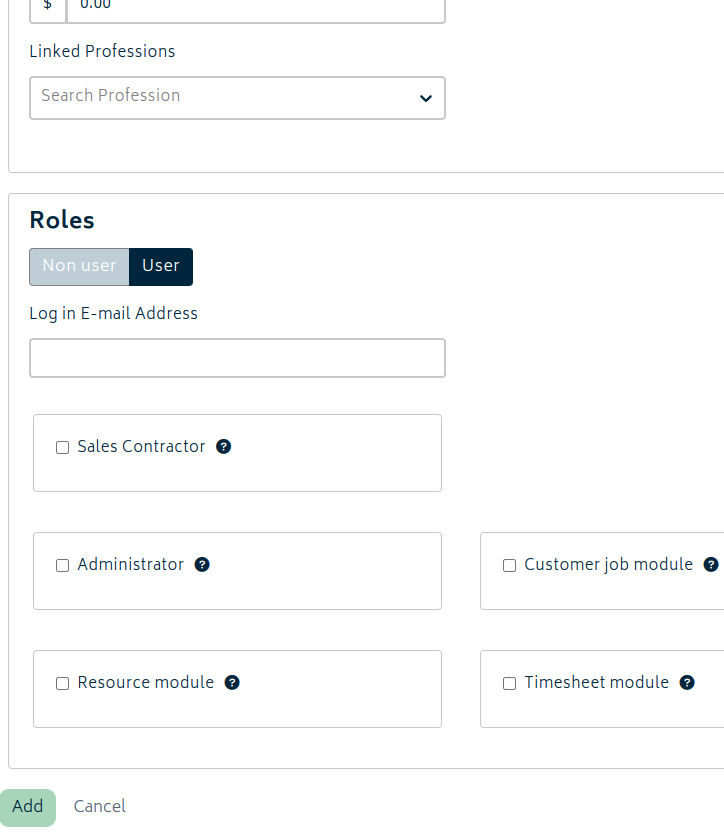sales contractor role