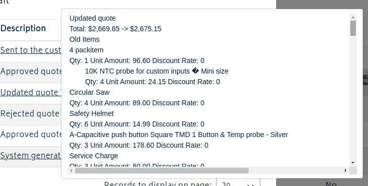 quotes estimates quote audit update
