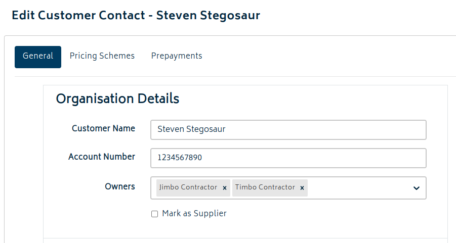 sales contractor customer owners