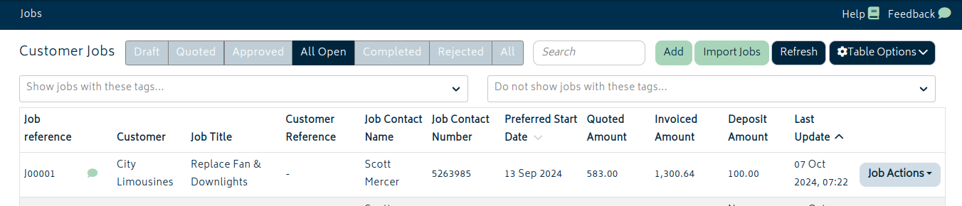 jobs job list 5.6