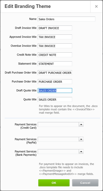 quotes estimates sales order xero theme setup 5.7