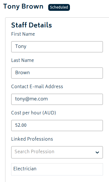 hr staff details