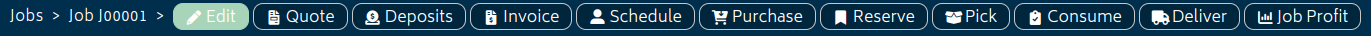 jobs job action breadcrumb buttons