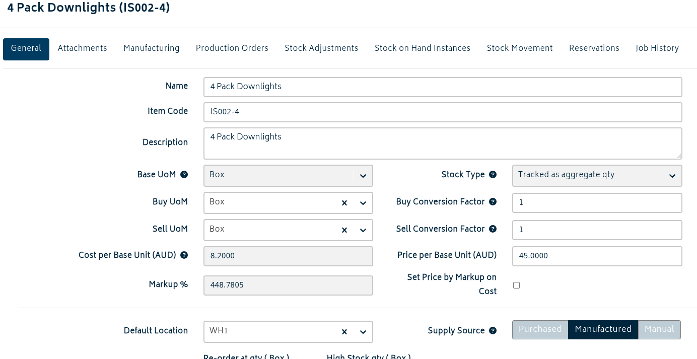 add ons manufacturing inventory supply source