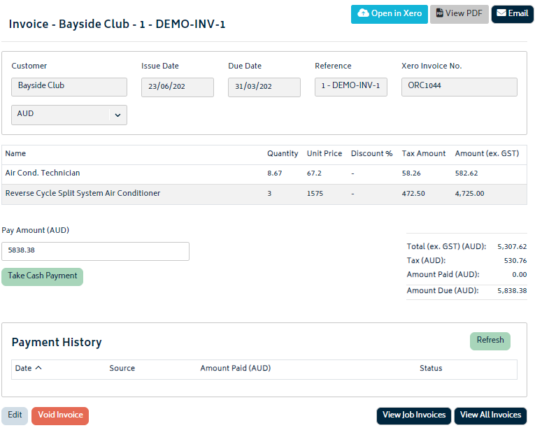 invoicing unpaid invoice