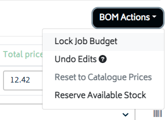 jobs new job bom actions 6.19