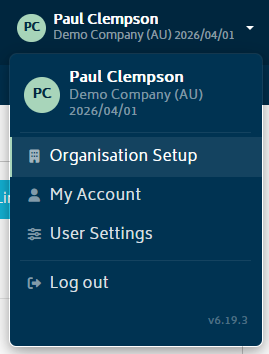 navigation menu org setup