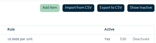 contacts customer price list actions