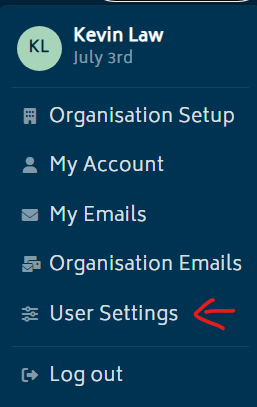User settings